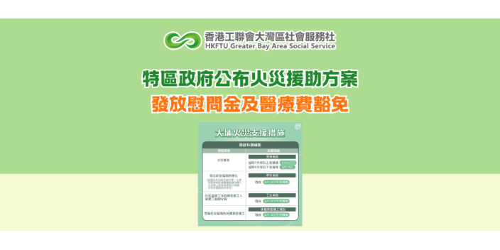 特區政府公布火災援助方案 發放慰問金及醫療費豁免