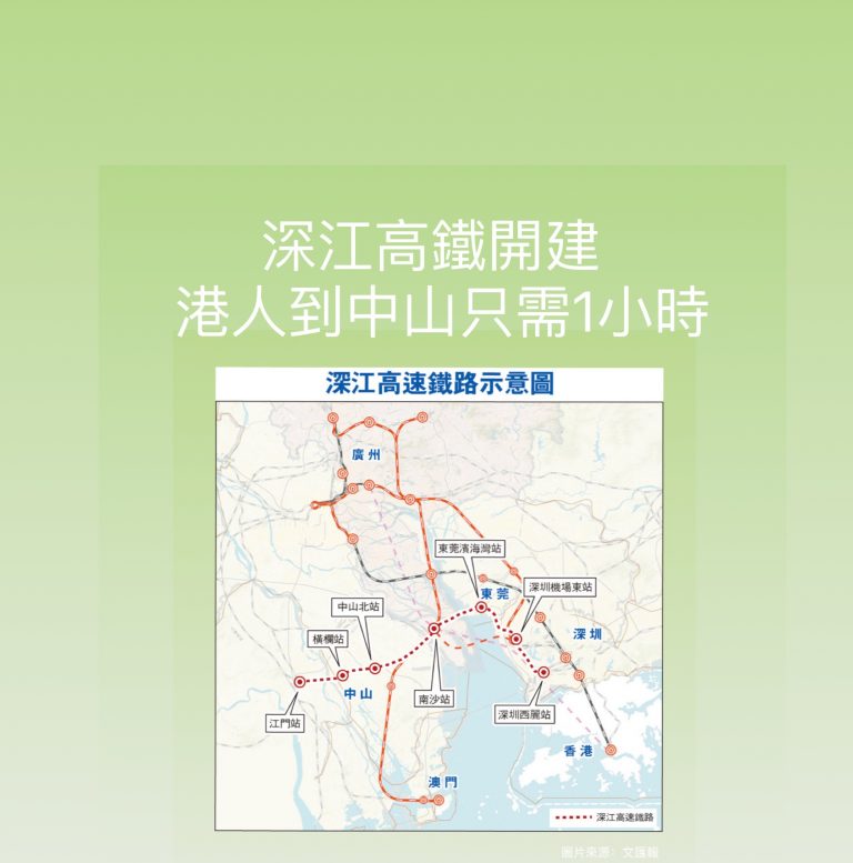 深江高鐵開建  港人到中山只需1小時